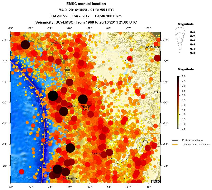 regional magnitude historical seismicity