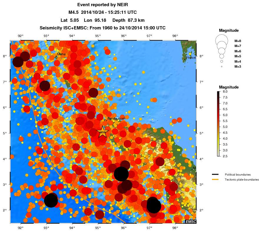 regional magnitude historical seismicity