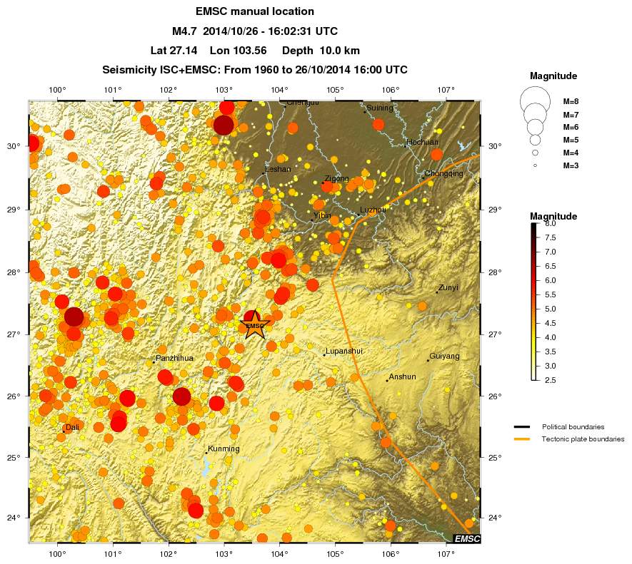 regional magnitude historical seismicity