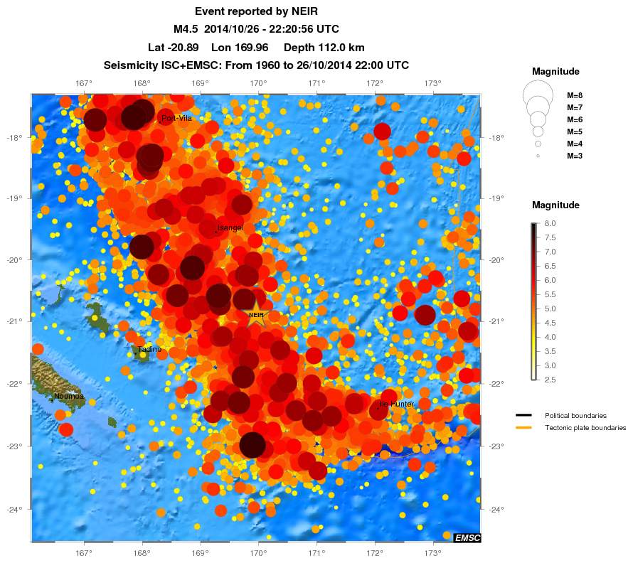 regional magnitude historical seismicity