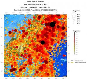 regional magnitude historical seismicity