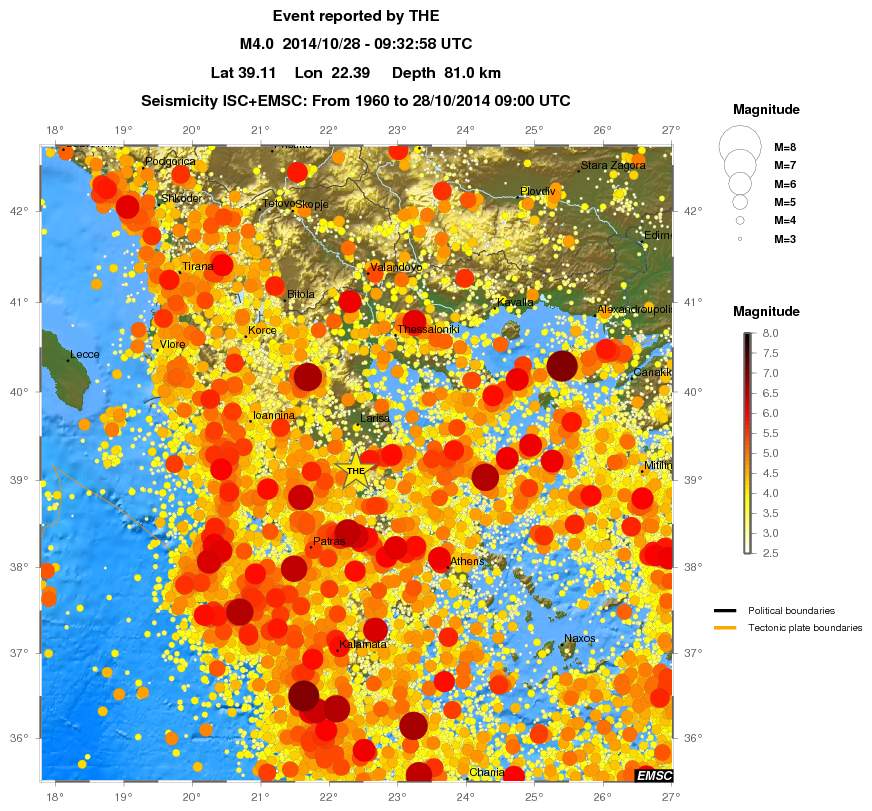 regional magnitude historical seismicity