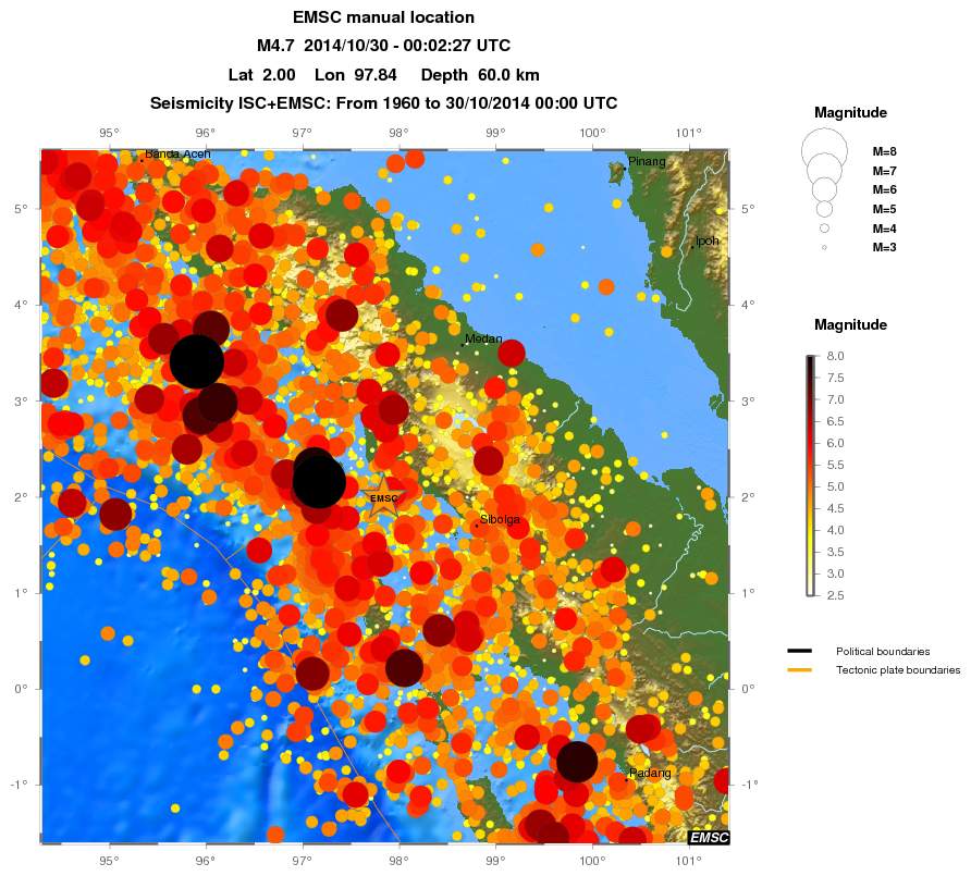 regional magnitude historical seismicity