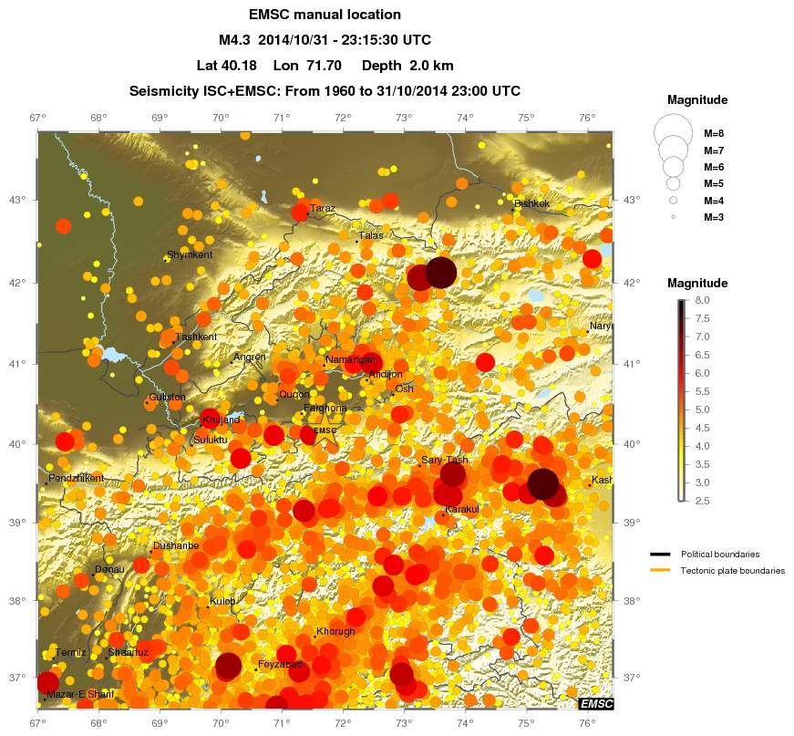 regional magnitude historical seismicity