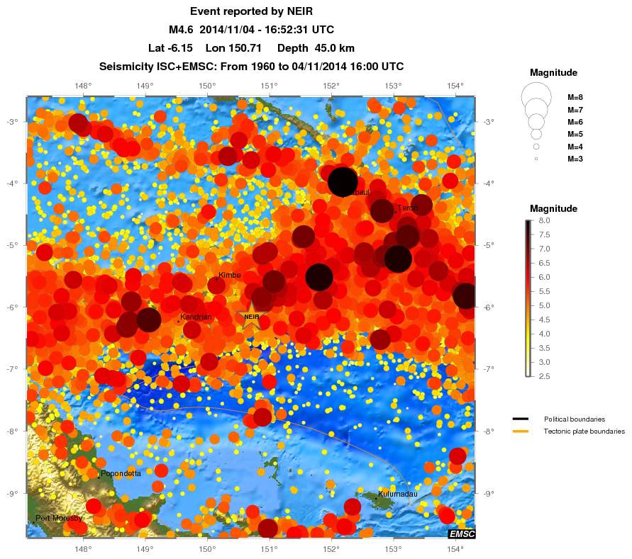 regional magnitude historical seismicity
