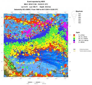 regional historical seismicity