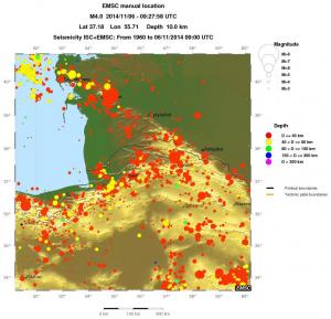 regional historical seismicity