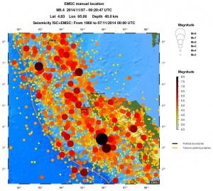 regional magnitude historical seismicity