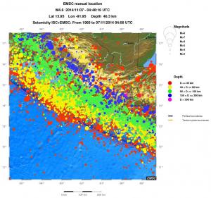 regional historical seismicity