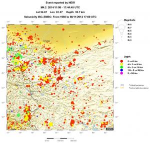 regional historical seismicity