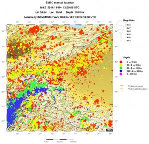 regional historical seismicity