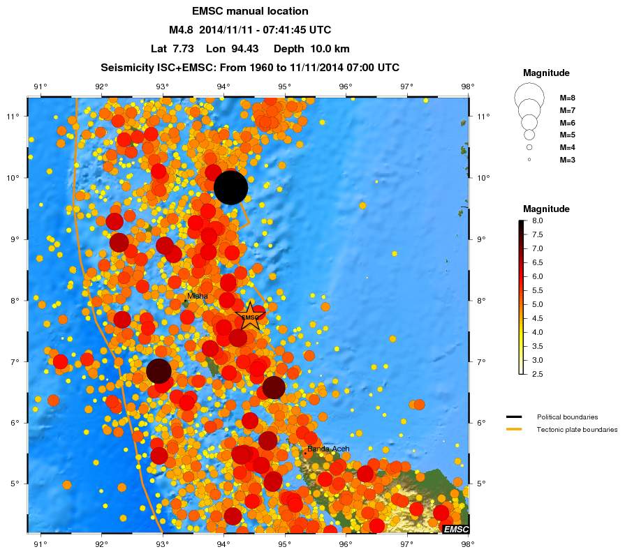 regional magnitude historical seismicity