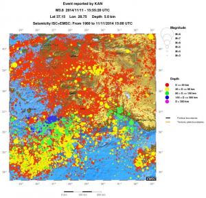regional historical seismicity