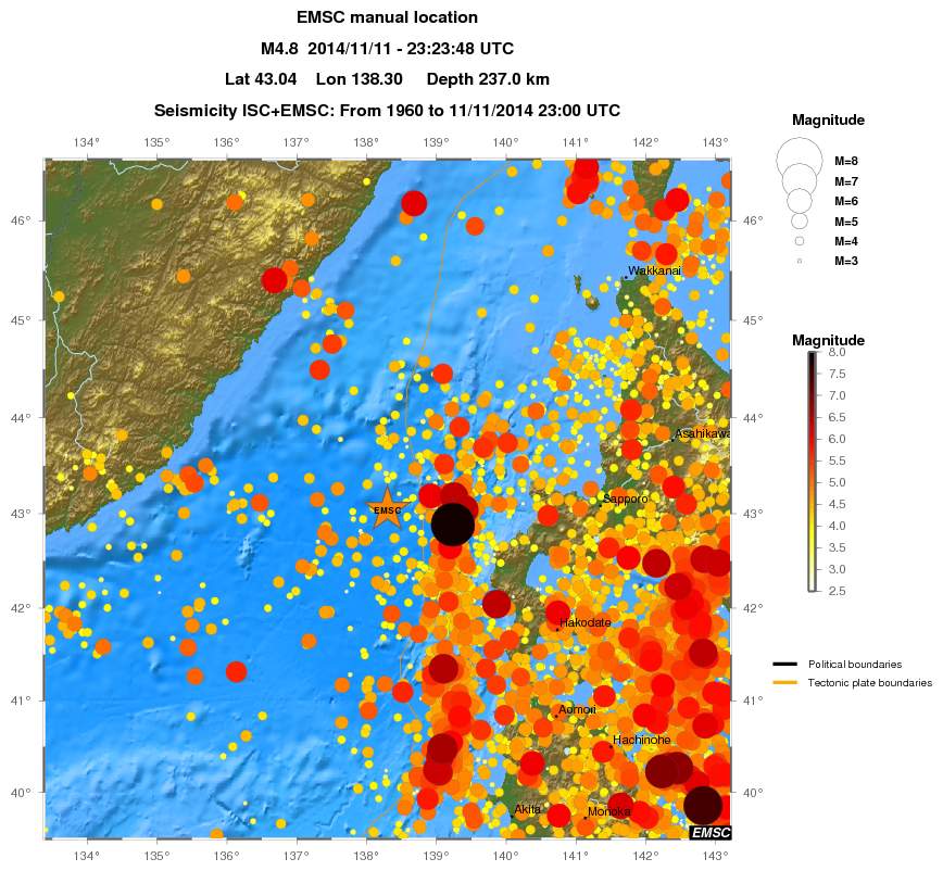 regional magnitude historical seismicity