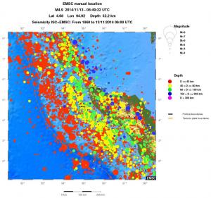 regional historical seismicity