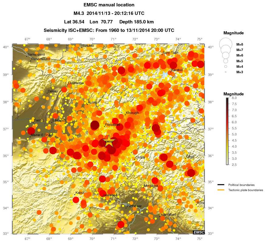 regional magnitude historical seismicity