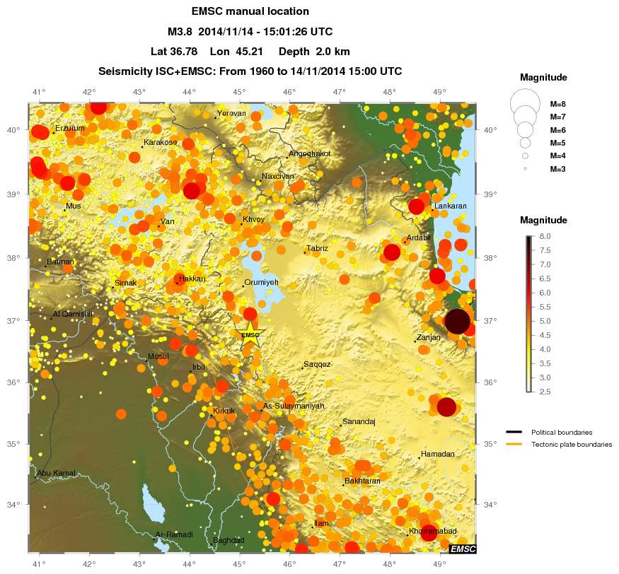 regional magnitude historical seismicity