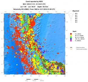 regional historical seismicity
