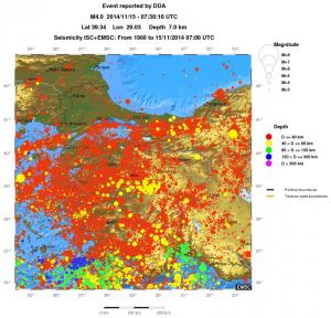 regional historical seismicity