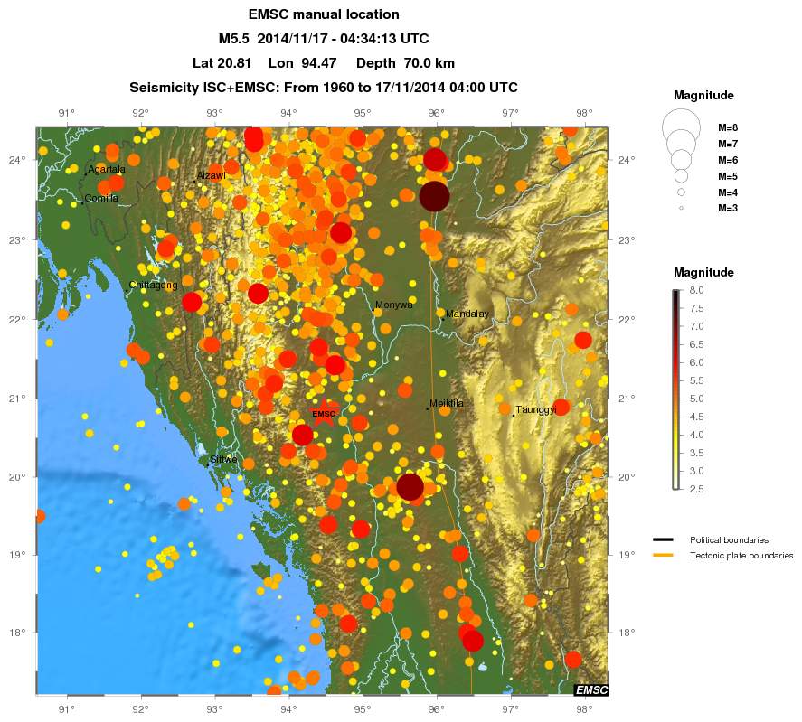 regional magnitude historical seismicity