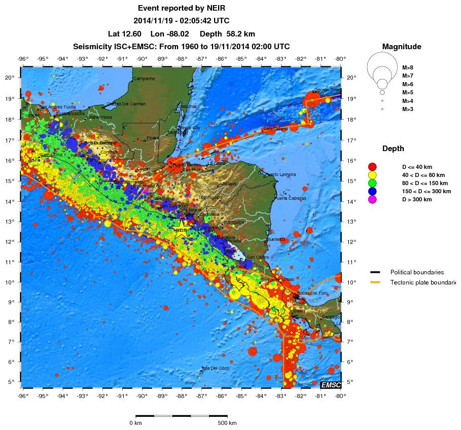 wide historical seismicity