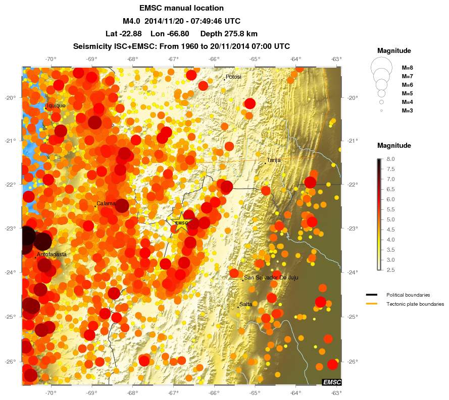 regional magnitude historical seismicity
