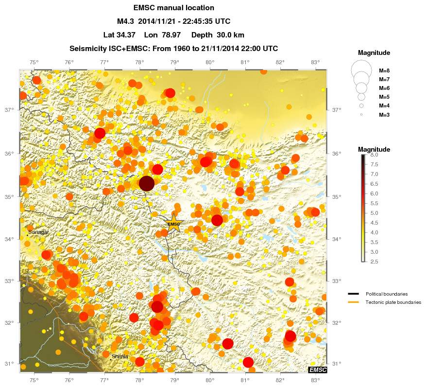 regional magnitude historical seismicity
