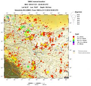 regional historical seismicity