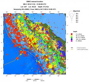 regional historical seismicity