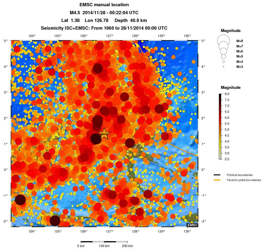 regional magnitude historical seismicity
