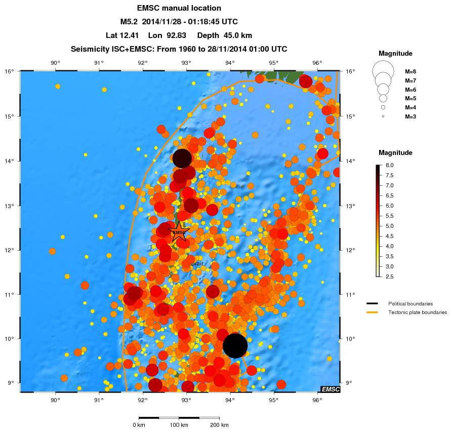 regional magnitude historical seismicity