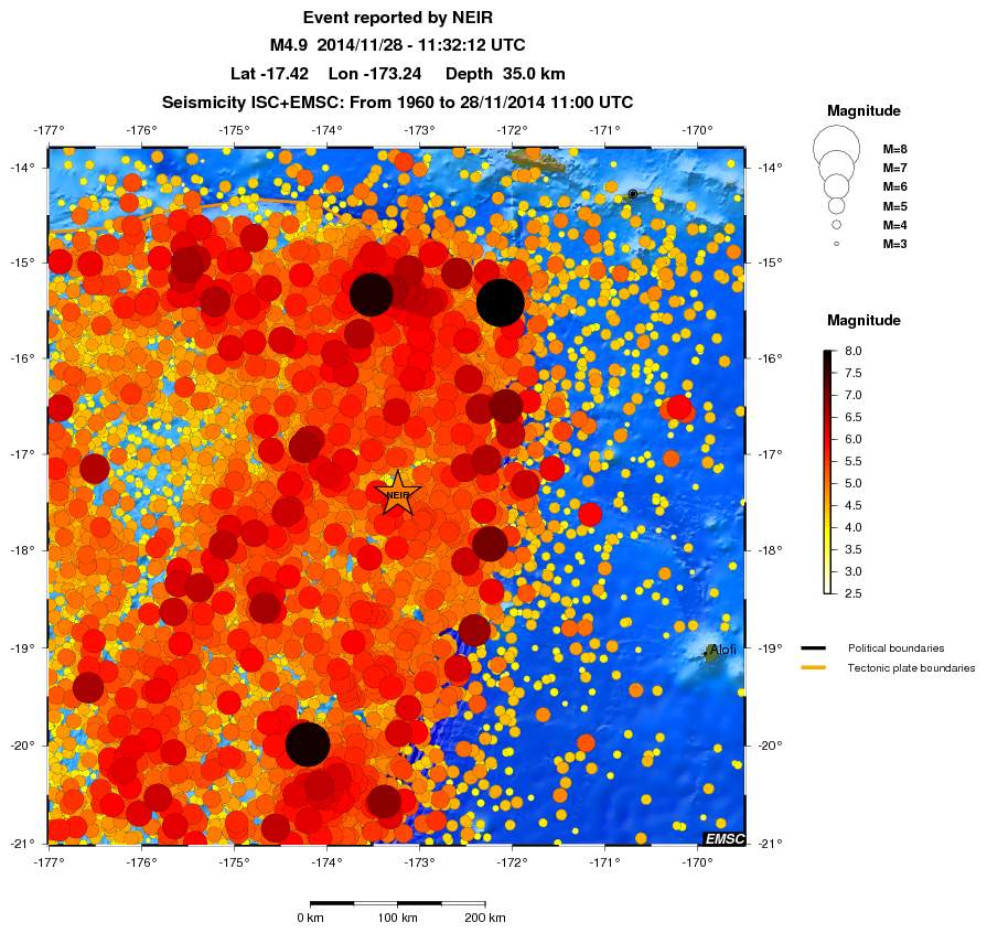 regional magnitude historical seismicity