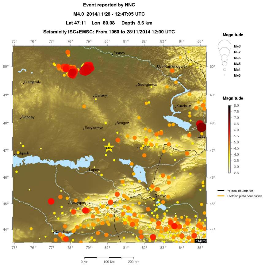 regional magnitude historical seismicity