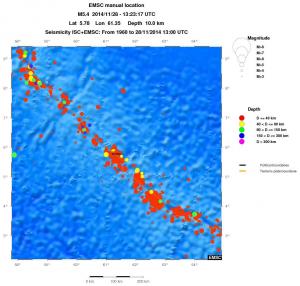 regional historical seismicity