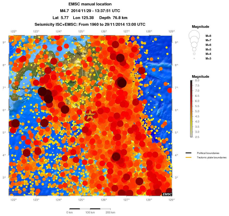 regional magnitude historical seismicity