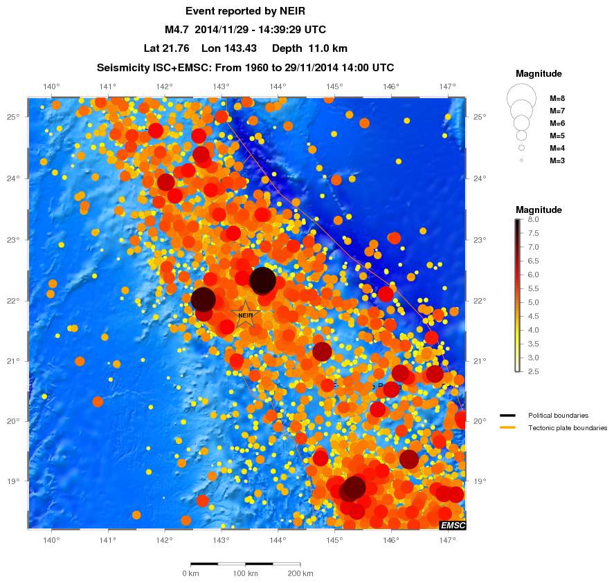 regional magnitude historical seismicity