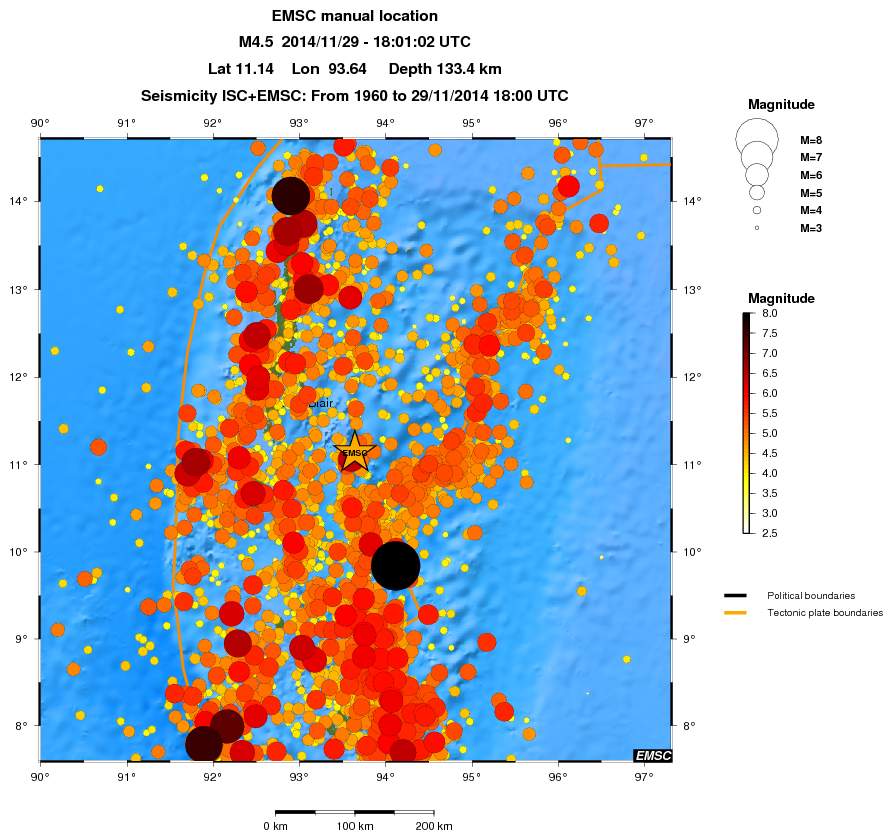 regional magnitude historical seismicity