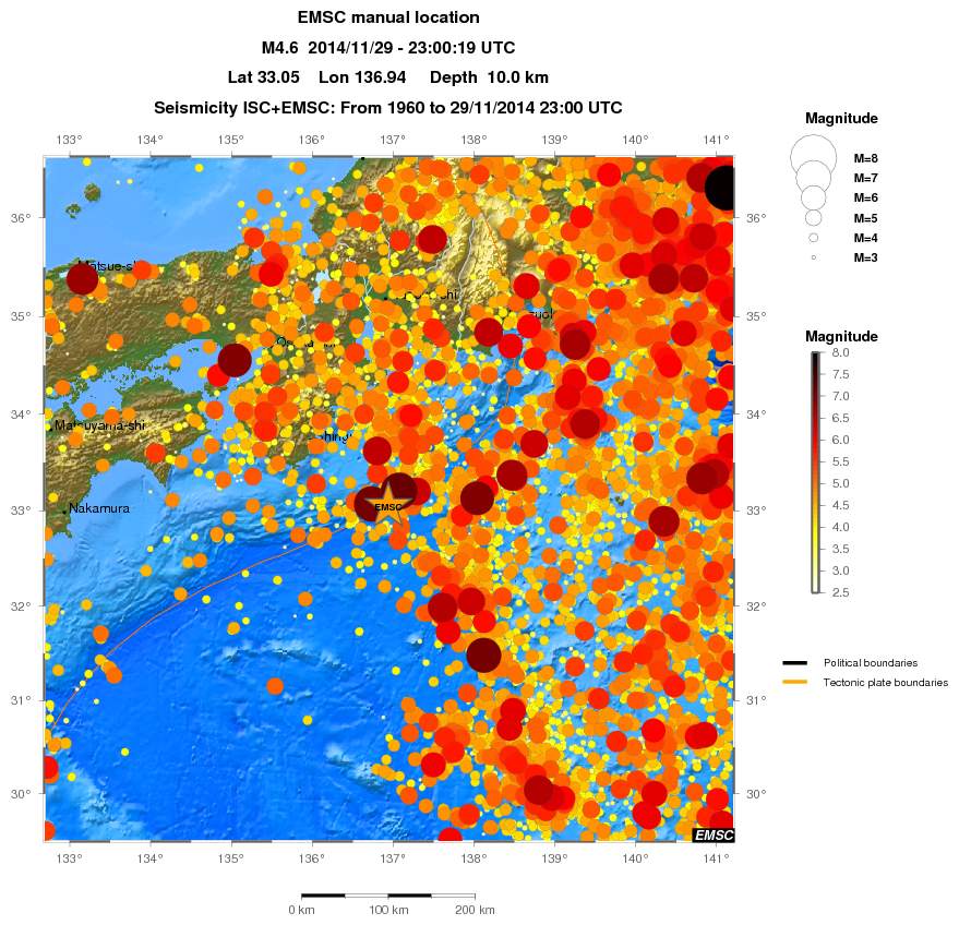 regional magnitude historical seismicity