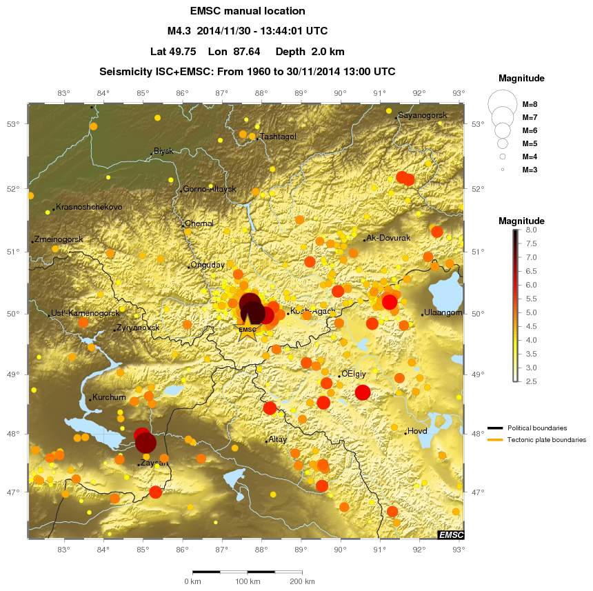 regional magnitude historical seismicity