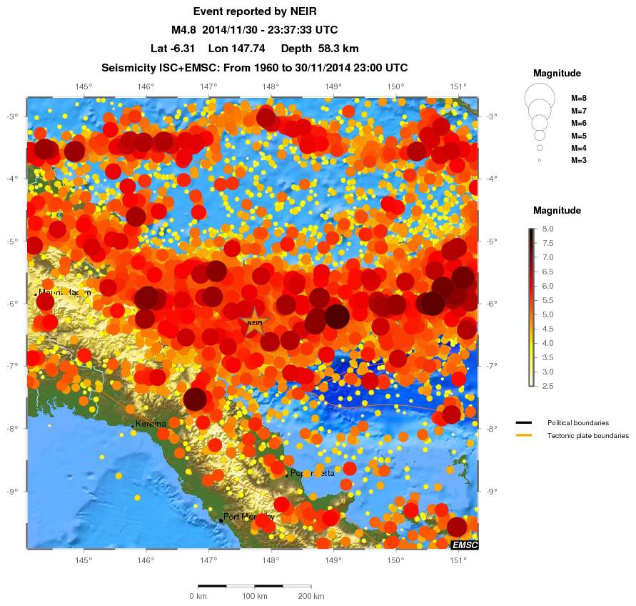 regional magnitude historical seismicity