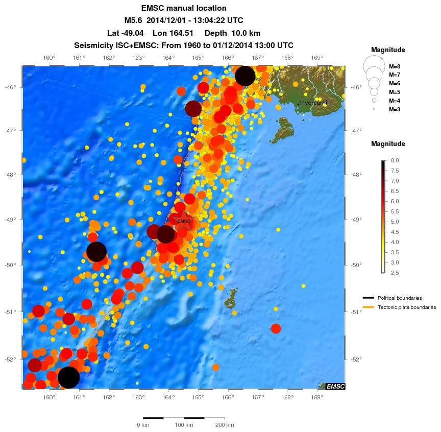 regional magnitude historical seismicity