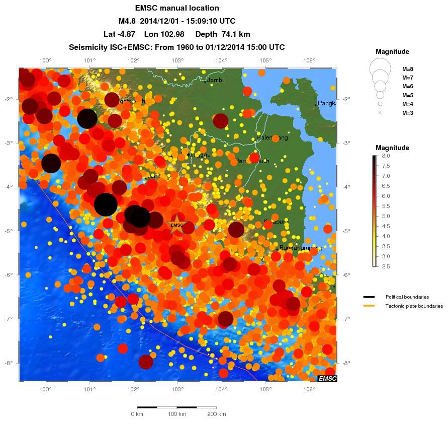 regional magnitude historical seismicity