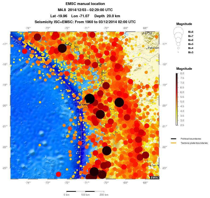 regional magnitude historical seismicity