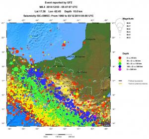 regional historical seismicity
