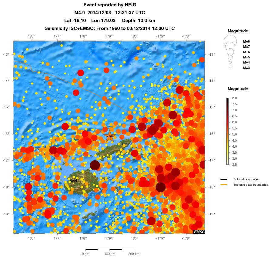 regional magnitude historical seismicity