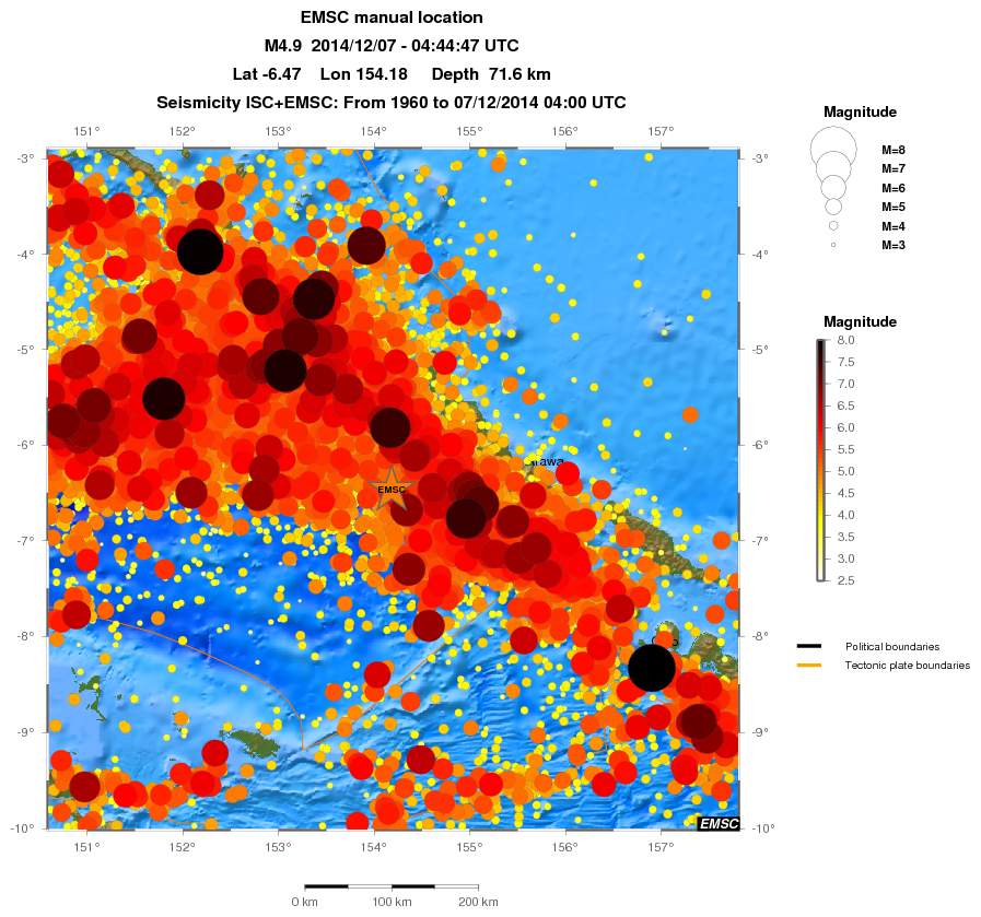 regional magnitude historical seismicity
