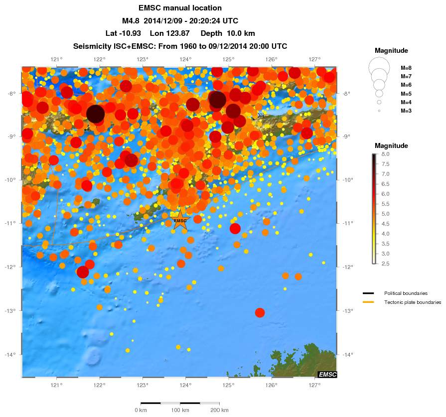 regional magnitude historical seismicity