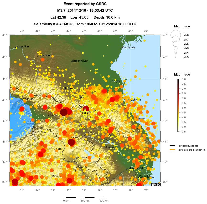 regional magnitude historical seismicity