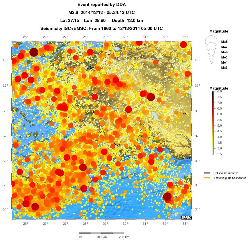 regional magnitude historical seismicity