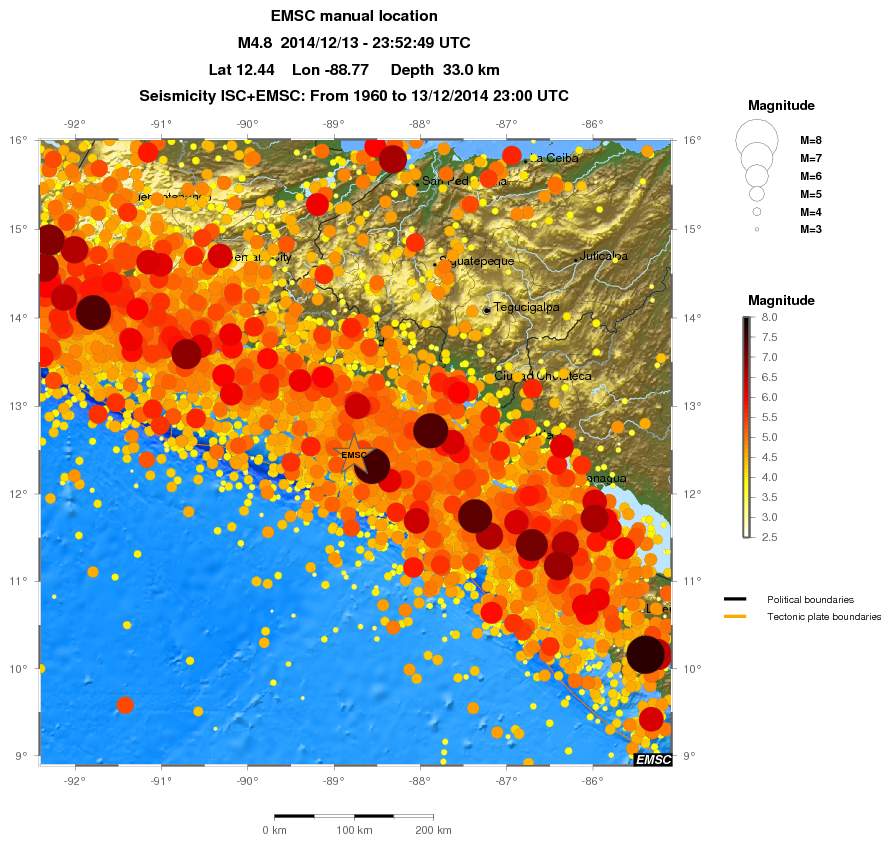 regional magnitude historical seismicity